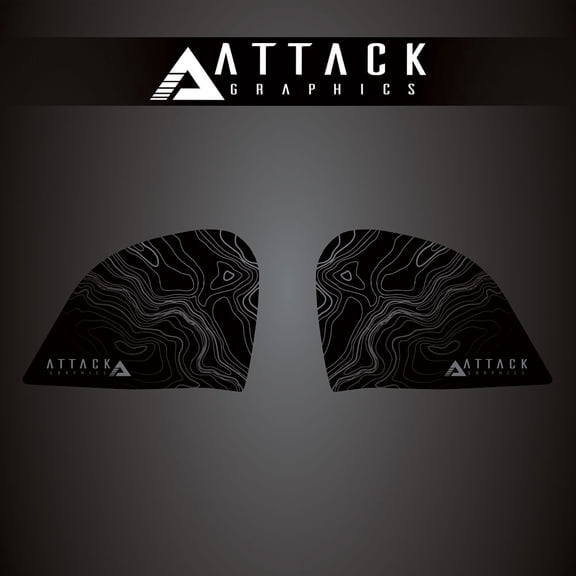 Attack Graphics Tank Protection Decals Sides Black/Grey for Royal Enfield Himalayan 2016-2023