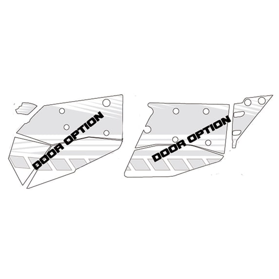 1000 Xp Rzr Attack Graphics UTV Door Graphic Polaris Lower Half Doors For Polaris ...