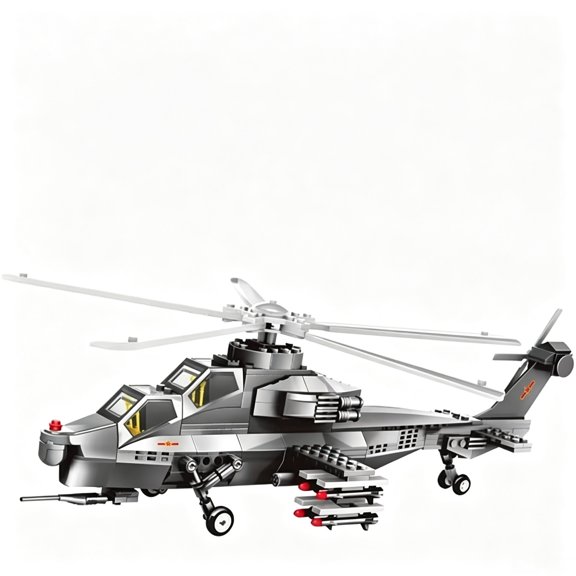 Attack Helicopter Air Force Building Block Set 304-Pcs Helicopter Building Toys Set Building Block Plane Toy for Adults Compatible with All Building Bricks