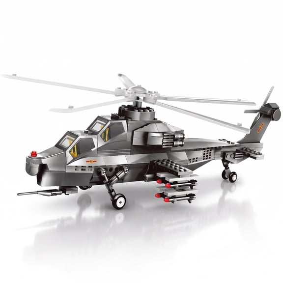 Attack Helicopter Air Force Building Block Set 304-Pcs Helicopter Building Toys Set Building Block Plane Toy for Kids Older Than 8 and Adults Compatible with All Building Bricks