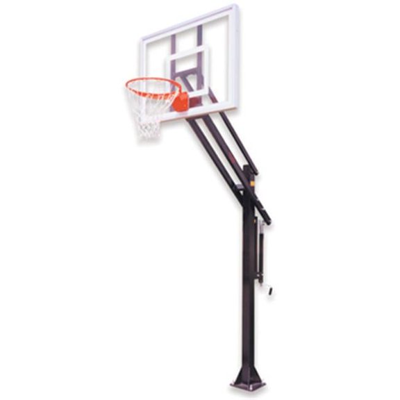 Attack II Steel-Acrylic In Ground Adjustable Basketball System, Kelly Green