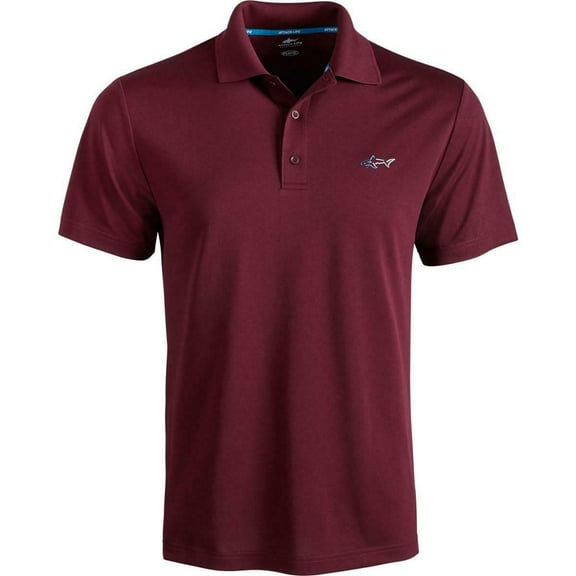 Attack Life Men's 5 Iron Solid Polo Red Size Small