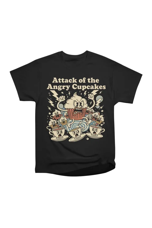 Attack Of The Angry Cupcakes T-Shirt Tee Gift For Him Merch For Her Apparel For Friend