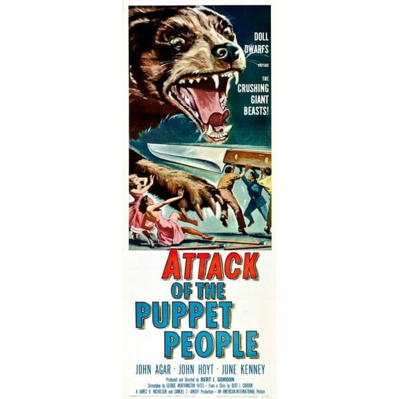 Attack Of The Puppet People 14x36 Insert Movie Poster Multi-Color Square Adults Poster Time