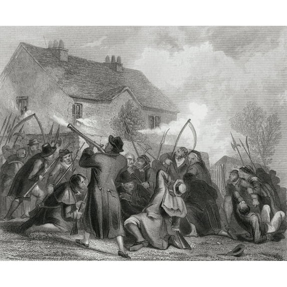 Attack On The Police By The People Under Smith O'brien In Ballingarry County