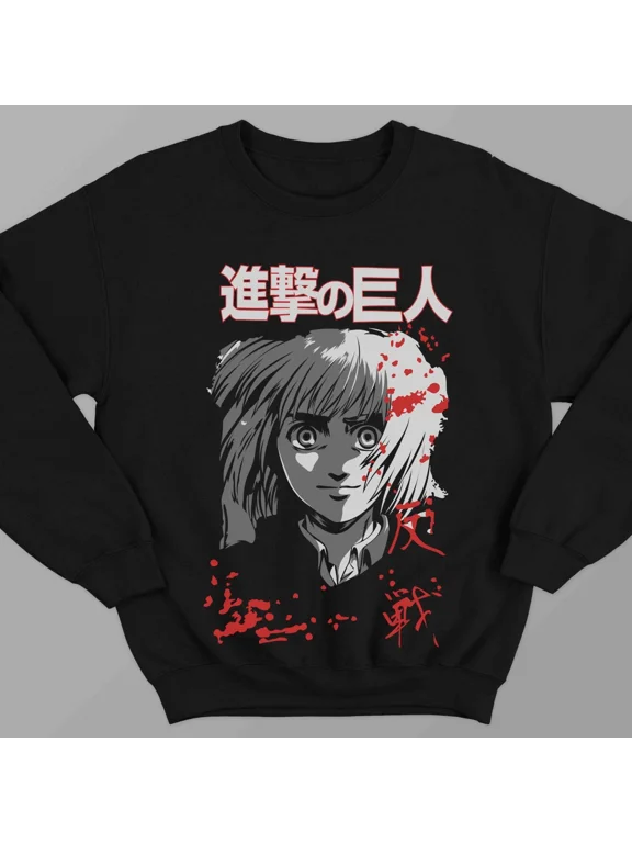 Attack On Titan Armin Arlert Sweatshirt, Cozy Anime Manga Sweatshirt Sizes S-5Xl GooGate