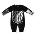 thumbnail image 1 of Attack On Titan Baby Romper Toddler Long Sleeve Bodysuit Soft Skin-Friendly Jumpsuit Outfit with Snap Crotch 0-3M, 1 of 8