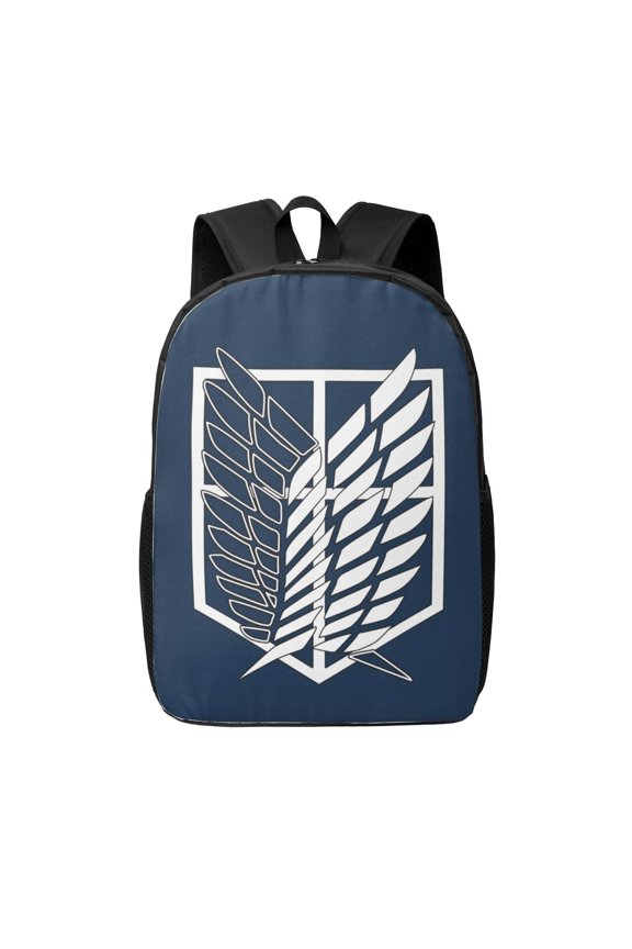 Attack On Titan Backpack 17 Inch Large Capacity Casual Bag Lightweight Daypack Laptop Bag Travel Hiking Camping