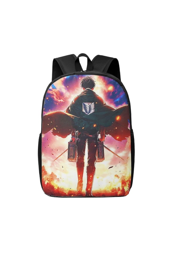Attack On Titan Backpack 17 Inch Large Capacity Casual Bag Lightweight Daypack Laptop Bag Travel Hiking Camping