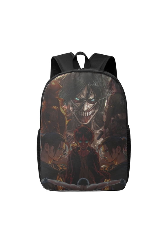 Attack On Titan Backpack 17 Inch Large Capacity Casual Bag Lightweight Daypack Laptop Bag Travel Hiking Camping