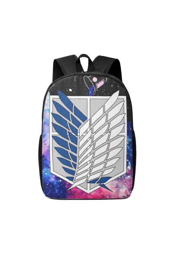 Attack On Titan Backpack 17 Inch Large Capacity Casual Bag Lightweight Daypack Laptop Bag Travel Hiking Camping