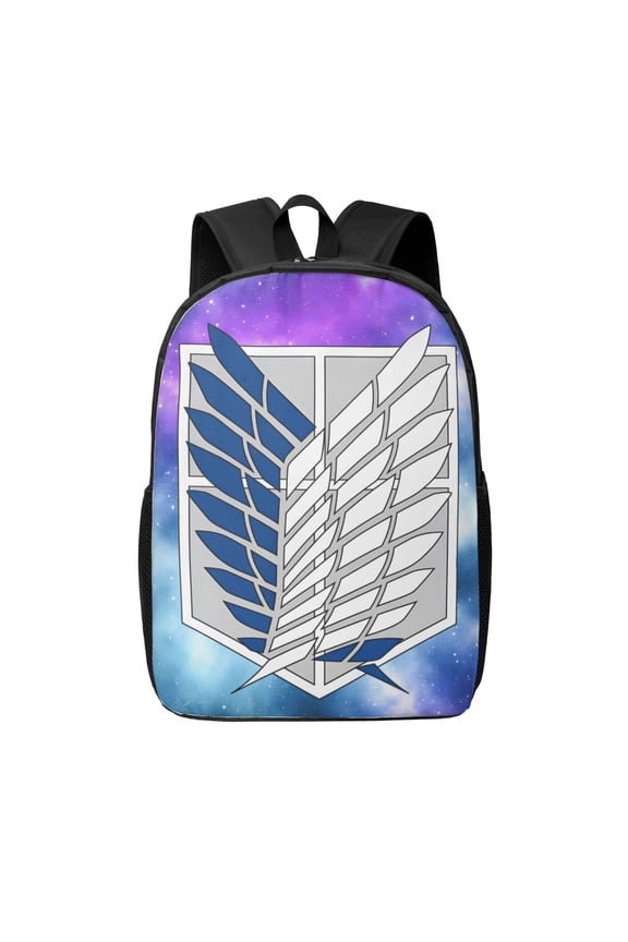 Attack On Titan Backpack 17 Inch Large Capacity Casual Bag Lightweight Daypack Laptop Bag Travel Hiking Camping
