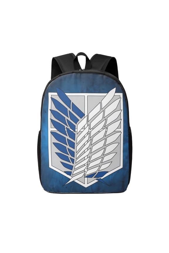 Attack On Titan Backpack 17 Inch Large Capacity Casual Bag Lightweight Daypack Laptop Bag Travel Hiking Camping