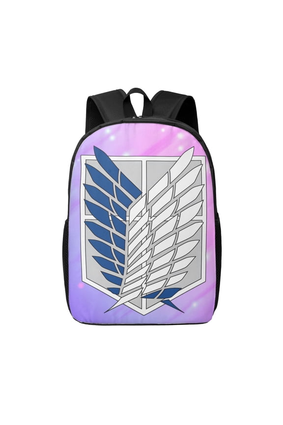 Attack On Titan Backpack 17 Inch Large Capacity Casual Bag Lightweight Daypack Laptop Bag Travel Hiking Camping