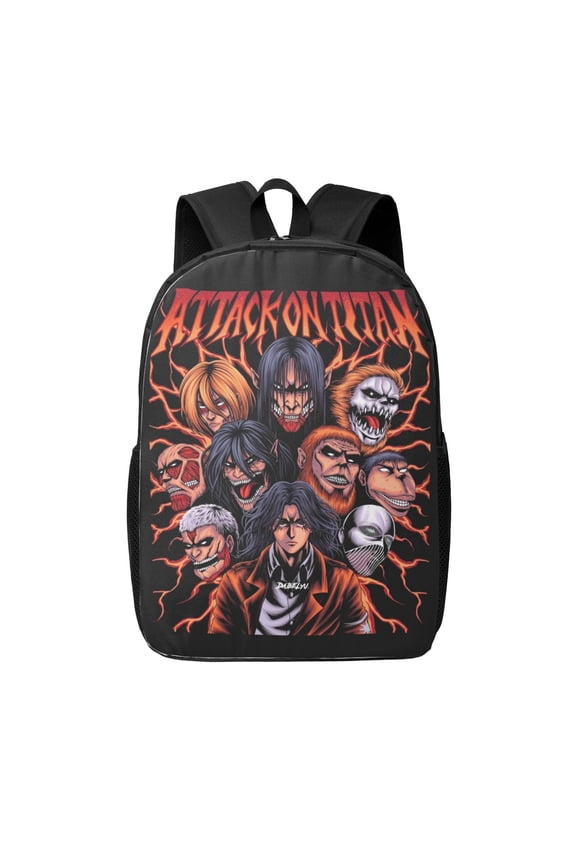 Attack On Titan Backpack 17 Inch Large Capacity Casual Bag Lightweight Daypack Laptop Bag Travel Hiking Camping
