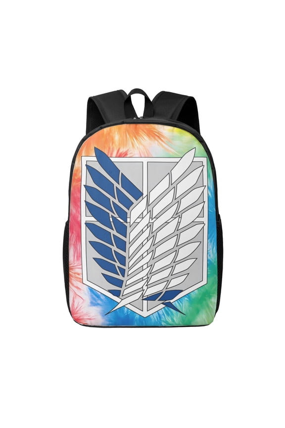 Attack On Titan Backpack 17 Inch Large Capacity Casual Bag Lightweight Daypack Laptop Bag Travel Hiking Camping
