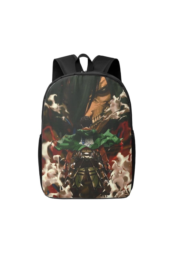 Attack On Titan Backpack 17 Inch Large Capacity Casual School Bag Lightweight Daypack Laptop Bag Travel Hiking Camping