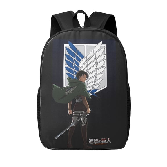 Attack On Titan Backpack 17 Inch Large Capacity Casual School Bag Lightweight Daypack Laptop Bag Travel Hiking Camping