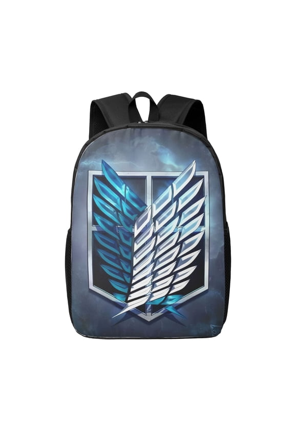 Attack On Titan Backpack 17 Inch Large Capacity Casual School Bag Lightweight Daypack Laptop Bag Travel Hiking Camping