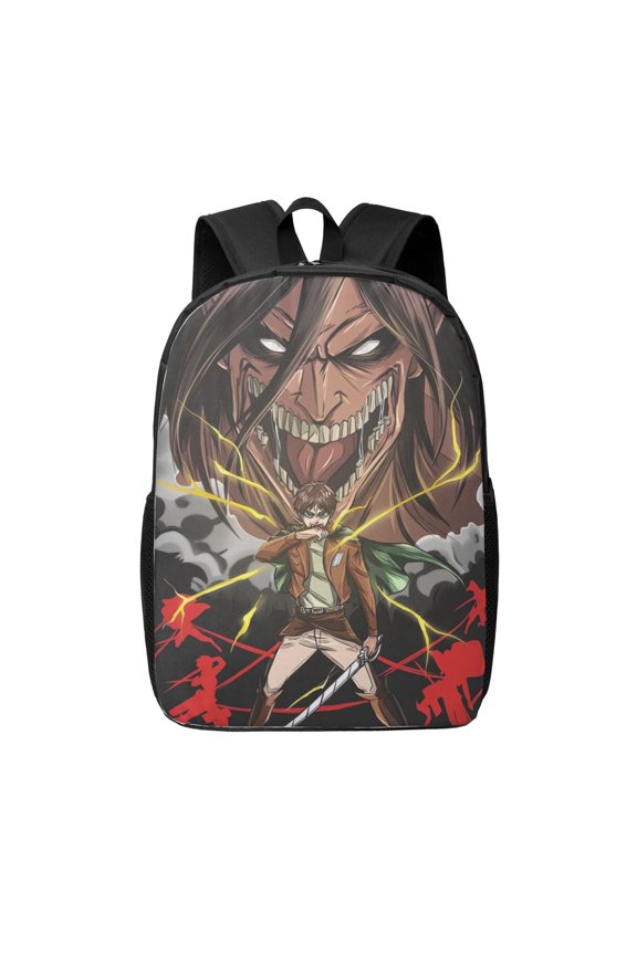 Attack On Titan Backpack 17 Inch Large Capacity Casual School Bag Lightweight Daypack Laptop Bag Travel Hiking Camping