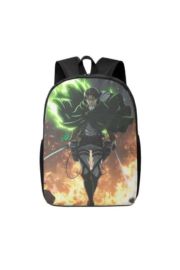 Attack On Titan Backpack 17 Inch Large Capacity Casual School Bag Lightweight Daypack Laptop Bag Travel Hiking Camping