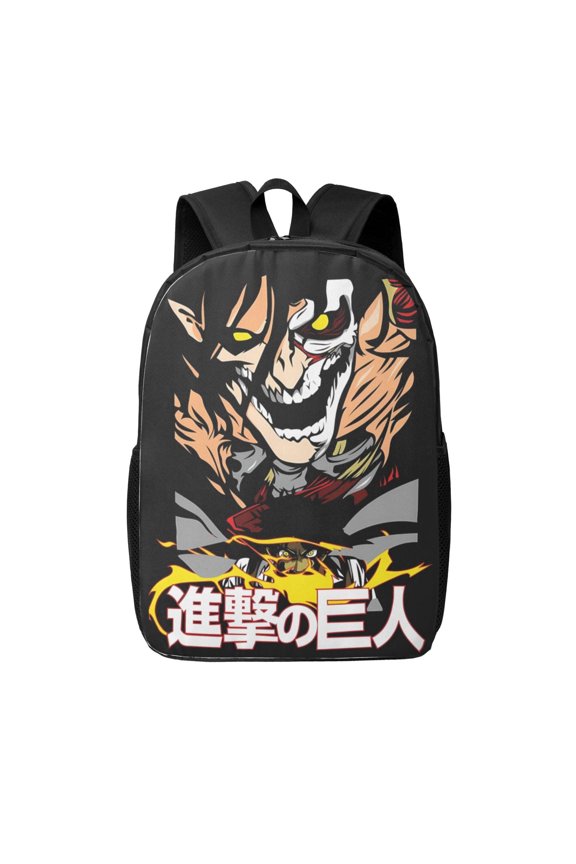 Attack On Titan Backpack 17 Inch Large Capacity Casual School Bag Lightweight Daypack Laptop Bag Travel Hiking Camping