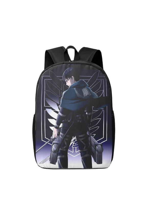 Attack On Titan Backpack 17 Inch Large Capacity Casual School Bag Lightweight Daypack Laptop Bag Travel Hiking Camping