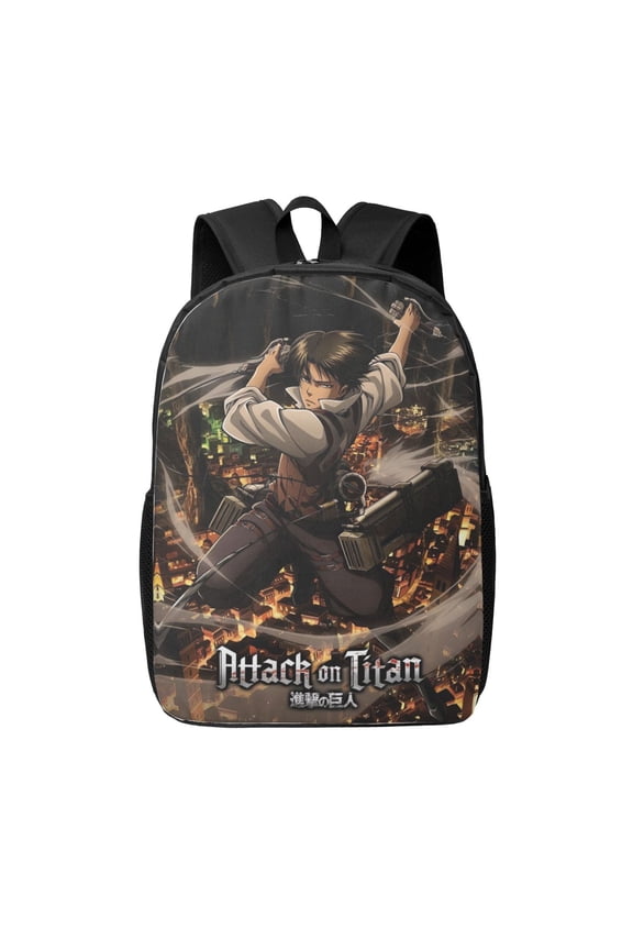 Attack On Titan Backpack 17 Inch Large Capacity Casual School Bag Lightweight Daypack Laptop Bag Travel Hiking Camping