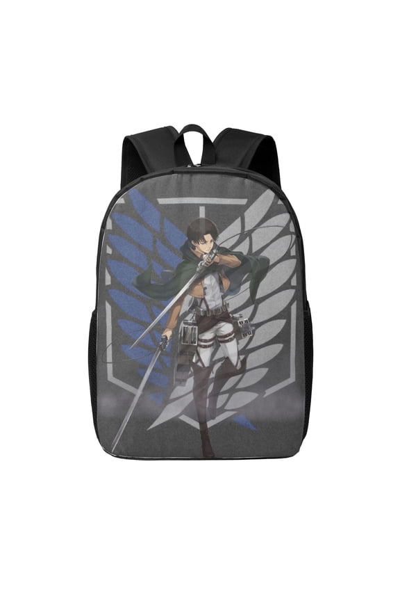 Attack On Titan Backpack 17 Inch Large Capacity Casual School Bag Lightweight Daypack Laptop Bag Travel Hiking Camping
