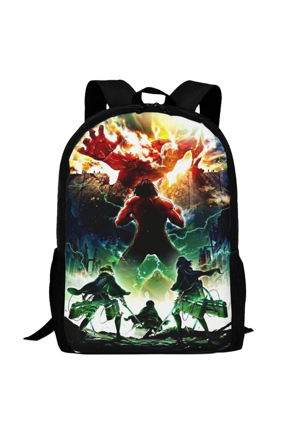 Attack On Titan Backpack,3d Print Laptop Backpack Lightweight Casual Daypack Bookbag Multi-Function Travel Backpack 16.5 In