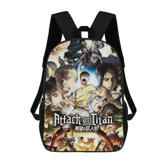 Attack On Titan Backpack Rucksack Book Bag Schoolbag Shoulder Bag Casual Hiking Daypack 17 Inch