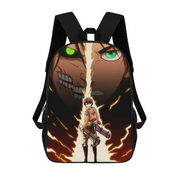 Attack On Titan Backpack Rucksack Book Bag Schoolbag Shoulder Bag Casual Hiking Daypack 17 Inch