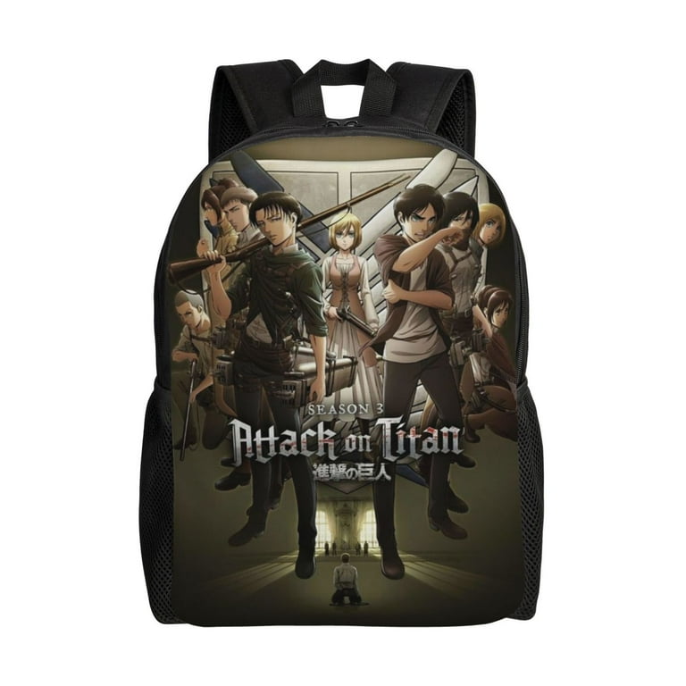 Attack On Titan Backpack Unisex Bookbag Rucksack Printing Shoulder