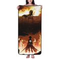 thumbnail image 1 of Attack On Titan Beach Towel 27x55 Inch Coral Velvet Bath Towel For Bathroom Swimming Pool, 1 of 9