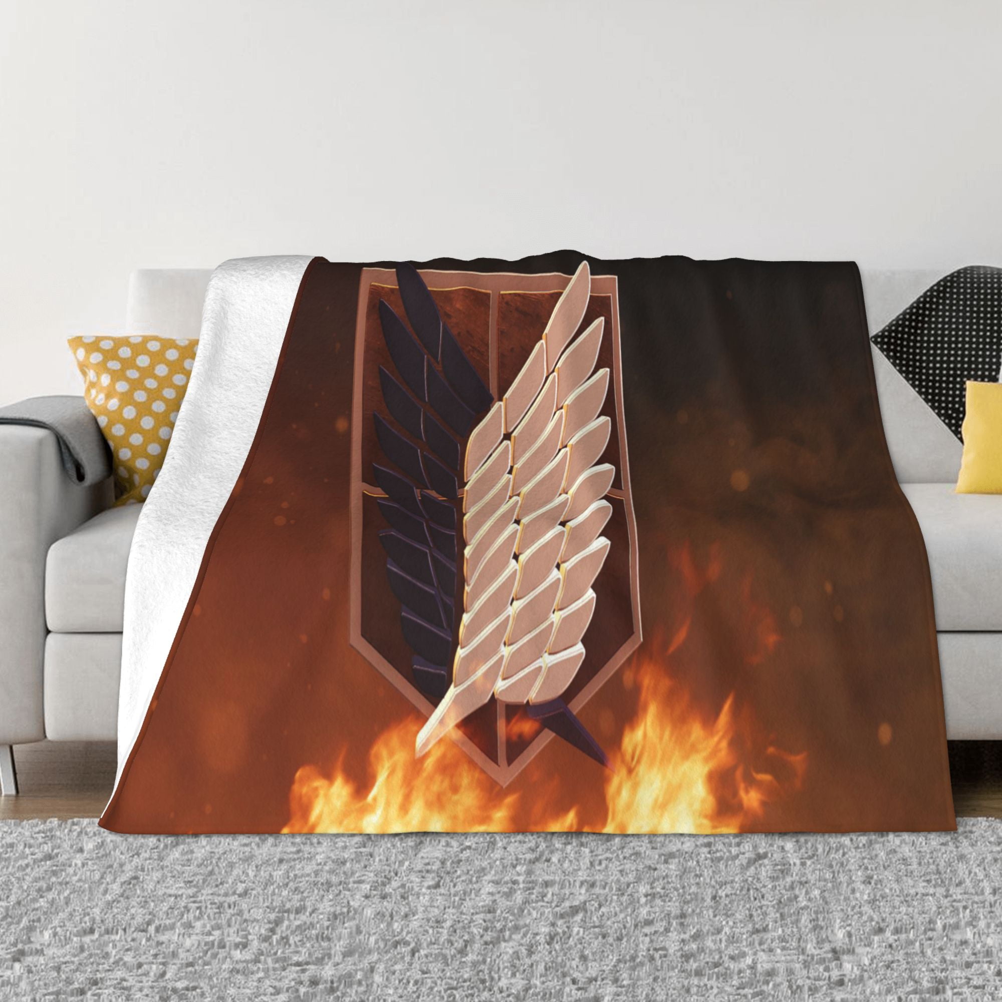 Attack On Titan Blanket 80"x60" Throw Bedding Room Decor Flannel