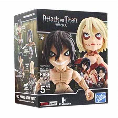 attack on titan blind box 3" action vinyls series 1, set of 3