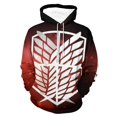 thumbnail image 1 of Attack On Titan Casual Pullover Hoodie Unisex Hooded Sweatshirt Novelty 3D Graphic Long Sleeve Sweater with Pocket S, 1 of 8