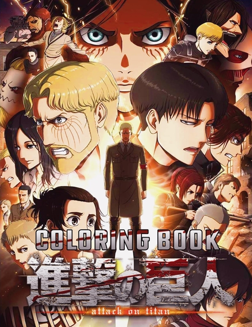 Attack On Titan Coloring Book : Anime Coloring Book attack on titan, high  quality illustrations, anime colouring book, AOT Coloring Book, Attack on