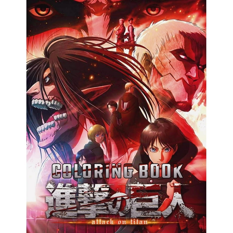 Attack On Titan Coloring Book : Anime Coloring Book shingeki no kyojin,  high quality illustrations, anime colouring book, AOT Coloring Book, Attack  on