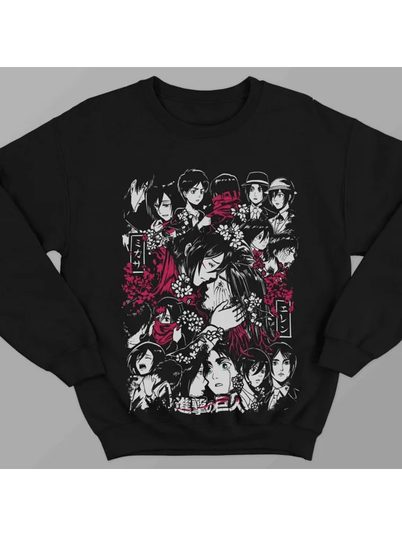 Attack On Titan Eren Yeager Sweatshirt, Cozy Anime Manga Sweatshirt Sizes S-5Xl GooGate