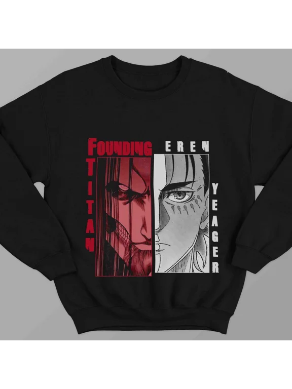 Attack On Titan Eren Yeager Sweatshirt, Cozy Anime Manga Sweatshirt Sizes S-5Xl GooGate