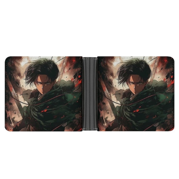 Attack On Titan Fashion Bifold Wallet Large Capacity Slim Minimalist Purse for Men Women