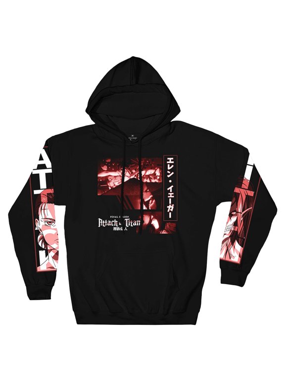 Attack On Titan Final Season Eren Yeager Titan Collage Licensed Adult Hoodie