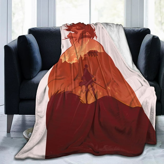 Attack On Titan Flannel Throw Blanket 50