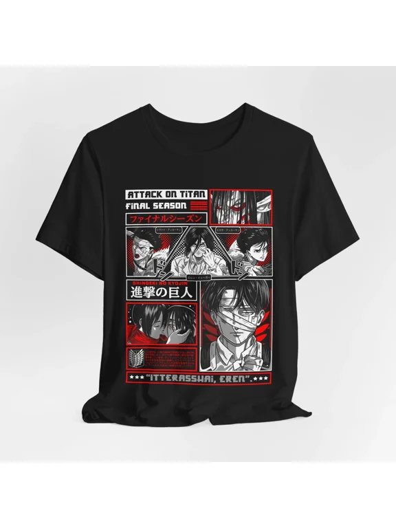 Attack On Titan Graphic T-Shirt, Anime Manga T-Shirt Sizes S-5Xl GooGate