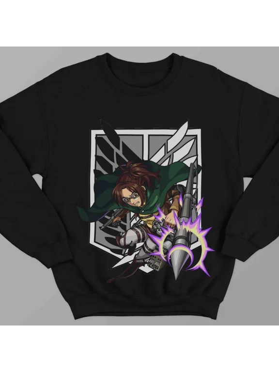 Attack On Titan Hange Zoe Sweatshirt, Cozy Anime Manga Sweatshirt Sizes S-5Xl GooGate