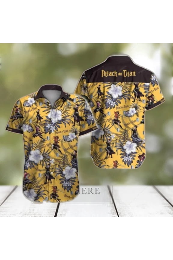 Attack On Titan Hawaiian Shirt Style Gift For Men And Women title