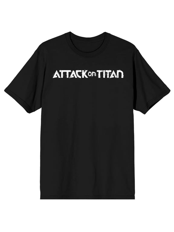 Attack On Titan Infant With Titans Crew Neck Short Sleeve Adult Black T-shirt-XS