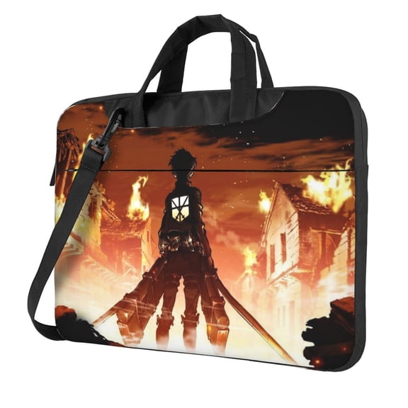 Attack On Titan Laptop Bag Laptop Case Computer Notebook Briefcase Messenger Bag With Adjustable Shoulder Strap 13 Inch