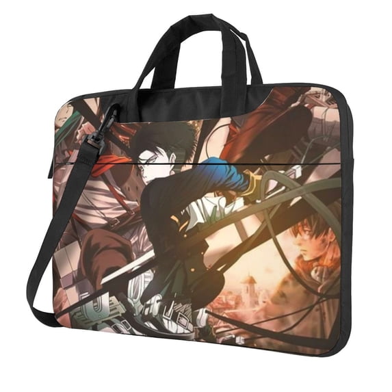 Attack On Titan Laptop Carrying Case 14 Inch Laptop Bag Computer Protective Case Shoulder Strap Carrying Briefcase Messenger Bag